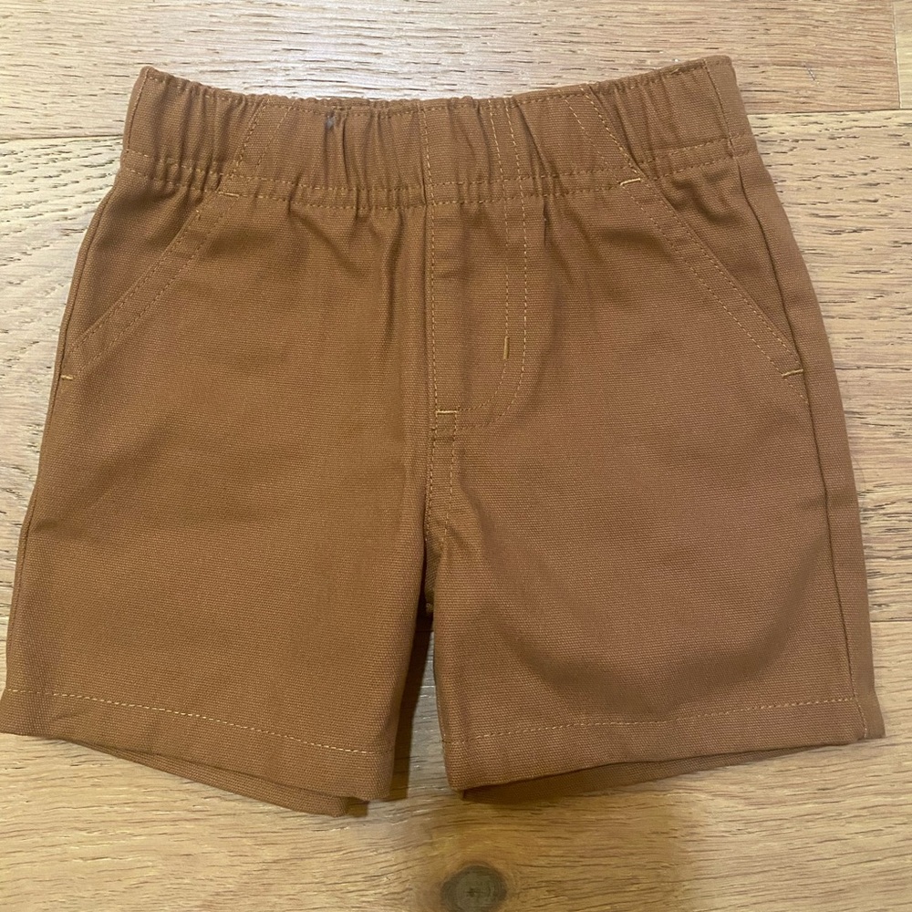 Carhartt baby boys Brown Shorts size 6m NWOT